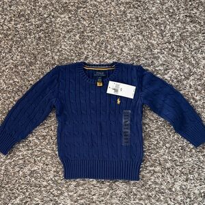 Polo by Ralph Lauren kid Navy Cable Knit Sweater